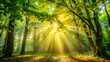 © Anulak - Golden Rays Through Emerald Leaves  AI Generated