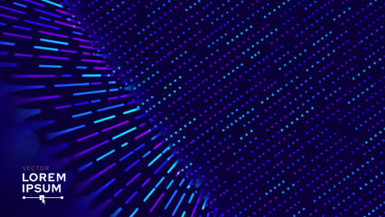 Leinwandbilder - Digital Technology Speed Connect Tech Particles Background. Cyber Nano Innovation Concept. Abstract Communication. Global Network Connection. AI Big Data Vector Illustration.