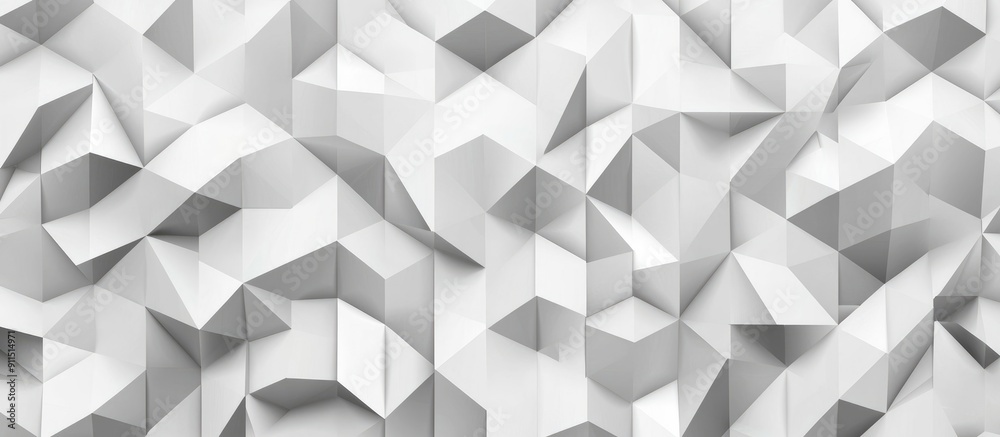 Abstract seamless gray and white triangle background with a digital ...
