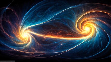 Wall Mural - The quantum field, a swirling dance of energy and matter