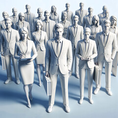 Wall Mural - white business people