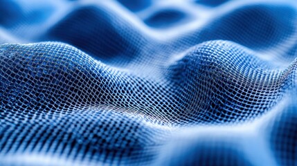 Abstract blue mesh texture waving pattern background