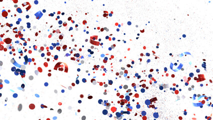 Wall Mural - Confetti -  Red Blue White Confetti Confetti Overlay