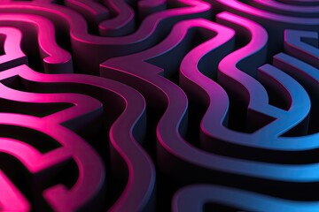 Fototapete - An abstract design featuring flowing lines and vibrant colors, creating a mesmerizing visual effect in a modern style.