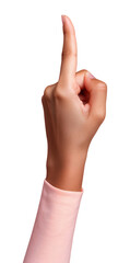 Sticker - PNG Woman hand finger adult gesturing.