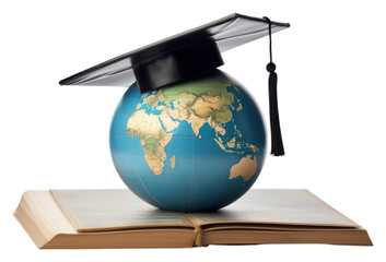 Wall Mural - PNG Globe graduation planet intelligence.