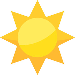 Wall Mural - Sun icon. Weather symbol. Flat style.