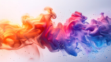 Poster - Eye Catching Colorful maple leaf on light background