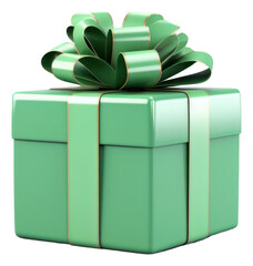 Sticker - PNG Present green gift christmas present.