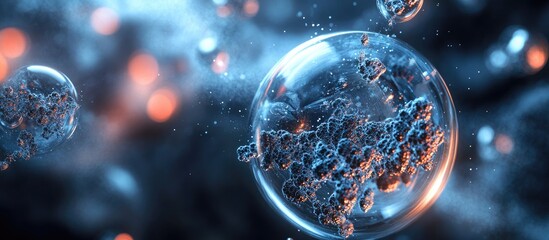 Poster - Abstract 3D Background of Science and Technology Multiverse