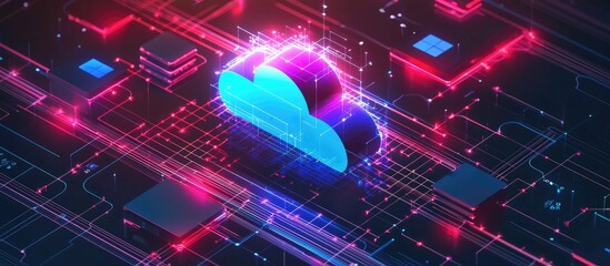 Poster - Cloud Data Backup and Storage Technology for Business File Transfer Sharing Cybersecurity Big Data Management and Internet Application Access