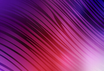 Wall Mural - light pink, red vector backdrop with bent lines.