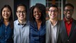 © Johannes - Composite of six individual portraits from diverse ethnic backgrounds, each smiling and dressed in business casual attire, suggesting a professional and inclusive work environment.