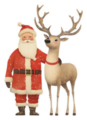 Poster - PNG Christmas mammal deer representation.