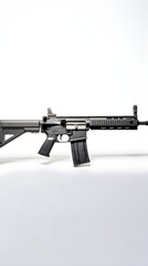 Wall Mural - High-Resolution Stock Image Showcasing Side-View of FN SCAR 17 Strategic Rifle