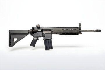 Wall Mural - High-Resolution Stock Image Showcasing Side-View of FN SCAR 17 Strategic Rifle