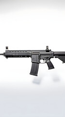 Wall Mural - High-Resolution Stock Image Showcasing Side-View of FN SCAR 17 Strategic Rifle