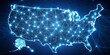 © BondGraphics - United States Connected A Digital Network Map, USA, network, map, digital