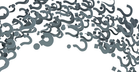 Aufkleber - question icons, original 3d rendering; business and marketing concepts