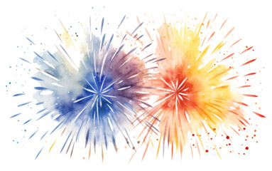 Canvas Print - PNG Fireworks backgrounds illuminated celebration.