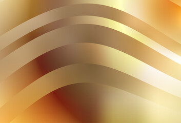 Wall Mural - light orange vector pattern with bent lines.