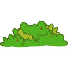 Sticker - Cute Bush Illustration
