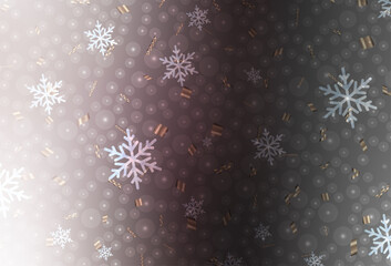Sticker - light gray vector background in xmas style.