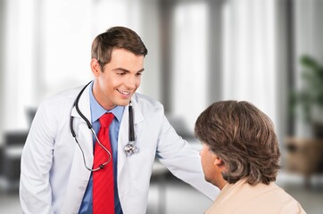 Wall Mural - Doctor healthcare and help to patient during a consultation