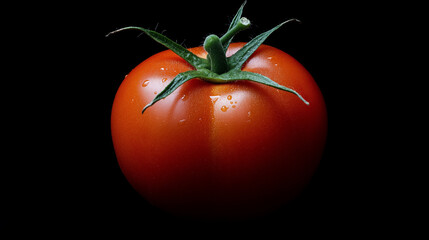 Wall Mural - close up of tomatoes on black background