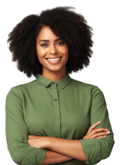 Canvas Print - PNG Woman portrait standing smiling.