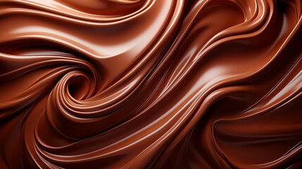 Sticker - close-up of a fresh chocolate twist, showing delicious textures, front view from above, studio light