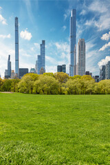 Manhattan skyscrapers and Central Park