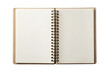 © lovetnihouse - Open spiral notebook with blank pages isolated on a transparent background.
