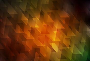 Wall Mural - Dark Green, Yellow vector template with rhombus.