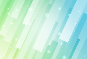 Wall Mural - Light Blue, Green vector background with rectangles.