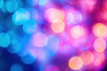 Poster - Dynamic colorful glowing neon visuals with gentle softened textures as a backdrop