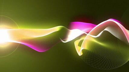 Wall Mural - fluid yellow cyber background. background motion animation.