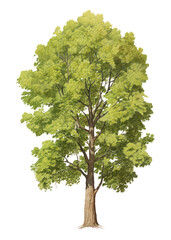 Poster - PNG Cottonwood tree drawing plant white background.