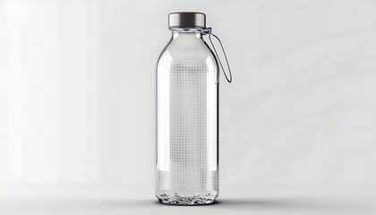Wall Mural - plastic bottle with pink cap on transparent background.