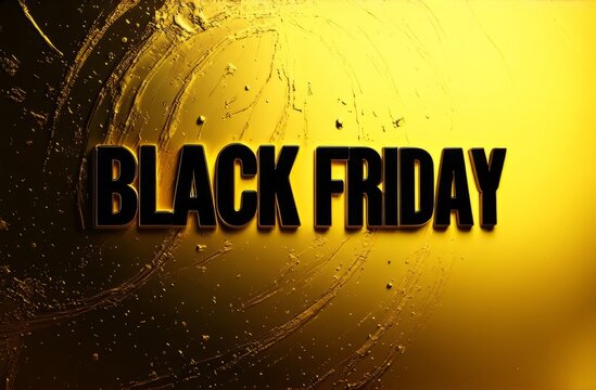 Black friday. Black lettering on gold