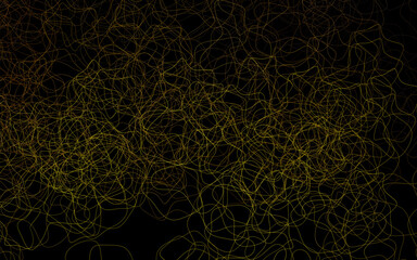 Dark Yellow vector template with chaotic shapes.