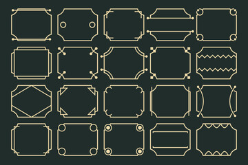 Poster - A set of simple vintage style frames