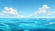 © Clipart Collectors - Background illustration of clear blue water surface on a summer day