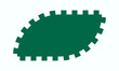 © John Uttley - Notch Round Corner Rectangle Green Leaf