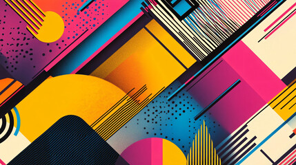 Wall Mural - pop line geometric background