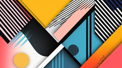 Wall Mural - pop line geometric background