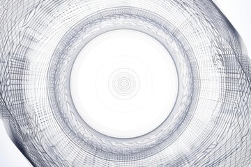 Wall Mural - ethereal cosmic swirl handdrawn circular mandala with intricate linework floating against stark whit