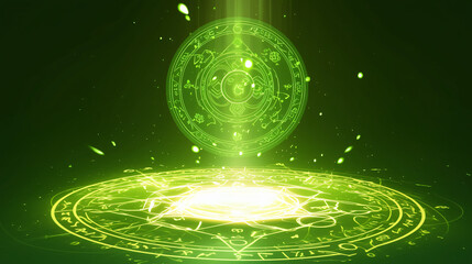 Green magic circle light 