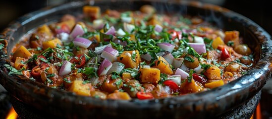 Wall Mural - Moroccan Tagine with Herbs and Spices