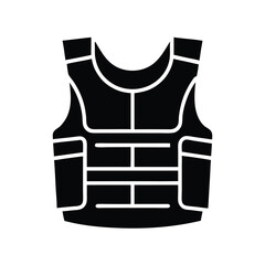 a Bullet-proof vest flak jacket vector art illustration